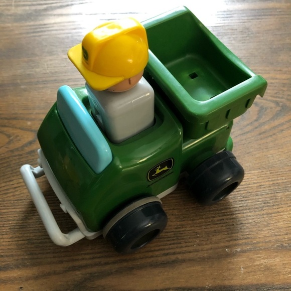 🎄VTG Tomy John  Deere toy Loader plastic With Little People Character - Picture 7 of 8
